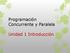 Programación Concurrente y Paralela. Unidad 1 Introducción
