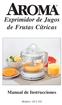 Exprimidor de Jugos de Frutas Cítricas Manual de Instrucciones
