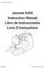 Janome 639X Instruction Manual Libro de Instrucciones Livre D Instructions