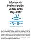 Información Preinscripción La Nau Gran Mayo 2017