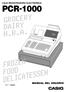 CAJA REGISTRADORA ELECTRONICA PCR-1000 GROCERY DAIRY H.B.A. 1~00 FROZEN FOOD DELICATESSEN MANUAL DEL USUARIO. CI Canada