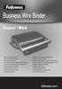 Business Wire Binder. fellowes.com