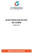 ELECTRODO SELECTIVO DE COBRE. Código Manual del Usuario