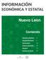 Nuevo León. Contenido. Geografía y Población 2. Actividad Económica 5. Sector Externo 12. Ciencia y Tecnología 15. Directorio 17