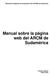 Mecanismo Regional de Cooperación AIG (ARCM) de Sudamérica. Manual sobre la página web del ARCM de Sudamérica