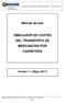 Manual de Uso SIMULADOR DE COSTES DEL TRANSPORTE DE MERCANCÍAS POR CARRETERA