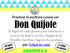 Don Quijote. Practicar la escritura cursiva con