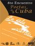 6to Encuentro de Poetas en Cuba La Isla en Versos. Convocatoria
