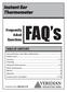 FAQ s. Instant Ear Thermometer. frequently asked Questions. Table of ConTenTs