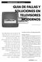 GUIA DE FALLAS Y SOLUCIONES EN TELEVISORES MODERNOS