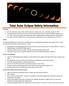 Total Solar Eclipse Safety Information