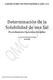 Determinación de la Solubilidad de una Sal