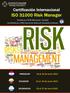 Certificación Internacional ISO Risk Manager