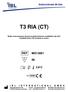 T3 RIA (CT) Radio inmunoensayo de para la determinación cuantitativa de 3,5,3 triyodotironina (T3) humana en suero. MG C