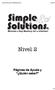 Simple Solutions Mathematics Nivel 2. Nivel 2. Páginas de Ayuda y Quién sabe?