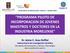PROGRAMA PILOTO DE INCORPORACION DE JOVENES MAESTROS Y DOCTORES EN LA INDUSTRIA MORELENSE
