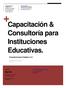 Capacitación & Consultoría para Instituciones Educativas.