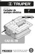 CAZ-EL-7B. Cortador de azulejos eléctrico. 7 Disco ATENCIÓN. Instructivo de. Lea este Instructivo por completo antes de usar la herramienta.