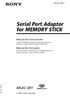 Serial Port Adaptor for MEMORY STICK