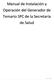 Manual de Instalación y Operación del Generador de Temario SPC de la Secretaría de Salud