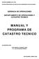 MANUAL Y PROGRAMA DE CATASTRO TECNICO