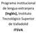Programa institucional de lengua extranjera (Inglés), Instituto Tecnológico Superior de Valladolid ITSVA