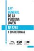 LEY GENERAL DE LA PERSONA JOVEN Nº 8261 Y SUS REformas