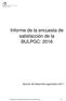 Informe de la encuesta de satisfacción de la BULPGC: 2016