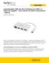 Concentrador USB 3.0 de 3 Puertos con USB-C y Ethernet Gigabit - Hub Ladrón de USB Convencional - Blanco
