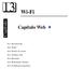 13 Wi-Fi. Capítulo Web Introducción Wi-Fi Puntos de acceso Arduino Yún Resumen Referencias selectas