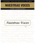 OAKLAND UNIVERSITY Department of Modern Languages and Literatures 2017 Number 8 NUESTRAS VOCES A POETRY AND PROSE JOURNAL