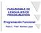 PARADIGMAS DE LENGUAJES DE PROGRAMACIÓN. Programación Funcional. Pablo E. Fidel Martínez López