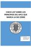 CHECK LIST SOBRE LOS PRINCIPIOS DEL APCC QUE MARCA LA ISO 22000