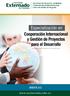 Especialización en. Cooperación Internacional y Gestión de Proyectos para el Desarrollo BOGOTÁ, D.C.