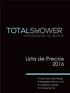 Lista de Precios Columnas Hidromasaje Regaderas Efecto Lluvia Coladeras Líneales Complementos