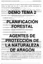 DEMO TEMA 2 PLANIFICACIÓN FORESTAL AGENTES DE PROTECCIÓN DE LA NATURALEZA ARAGÓN