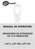 MANUAL DE INSTRUCCIONES MEDIDORES DE INTENSIDAD DE LA ILUMINACIÓN LXP-2, LXP-10B, LXP-10A