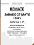 REMATE SABADO 27 MAYO 12HRS BODEGA 1.35 NUCLEO OCHAGAVIA CLUB HIPICO PISO 1 (SUBTERRANEO)