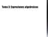 Tema 3: Expresiones algebraicas