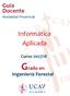 Guía Docente Modalidad Presencial. Informática Aplicada. Curso 2017/18. Grado en. Ingeniería Forestal