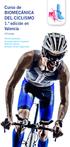 Curso de BIOMECÁNICA DEL CICLISMO 1.ª edición en Valencia
