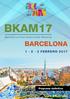 BARCELONA KNEE ASSOCIATED MEETING BKAM17. Barcelona Knee Associated Meeting BARCELONA FEBRERO Programa definitivo.