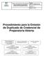Procedimiento para la Emisión de Duplicado de Credencial de Preparatoria Abierta