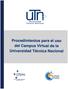 Procedimientos para el uso del Campus Virtual de la Universidad Técnica Nacional (UTN)