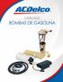 ÍNDICE. Sistema de combustible. Bombas de gasolina ACDelco. Mantenimiento. Tabla de aplicaciones de kit de bombas de gasolina.