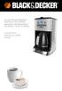 12-CUP PROGRAMMABLE COFFEE & TEA MAKER MÁQUINA PROGRAMABLE DE CAFÉ Y TÉ DE 12 TAZAS. use & care manual manual de uso y cuidado CM3005S