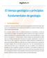 El tiempo geológico y principios fundamentales de geología