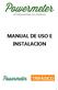 MANUAL DE USO E INSTALACION