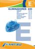 ELIMINADORES 220. Especiales. pag. 222 Multiples. pag. 228 Auto. pag. 229 Eliminadores Especiales pag pag Cargadores