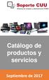 Catálogo de productos y servicios